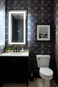 Navy and Gold Geometry